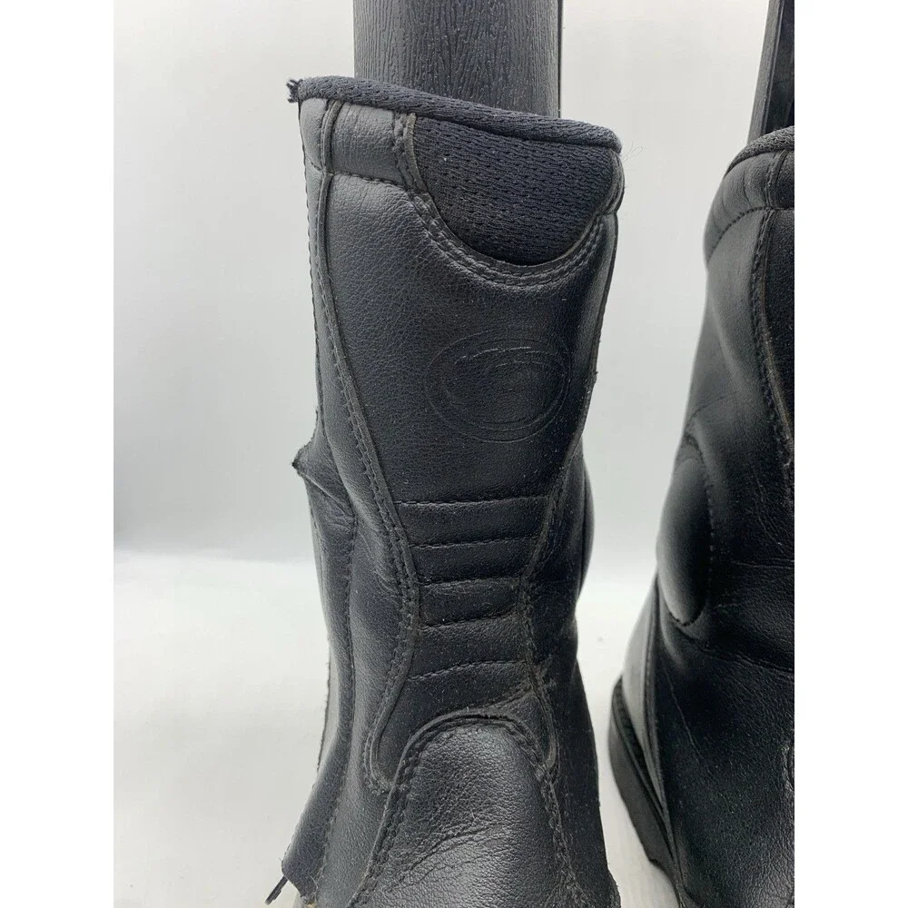 Sidi Motorcyle Boots Men SZ US 11.5 EU 46 Black Leather Side Zip Riding Touring